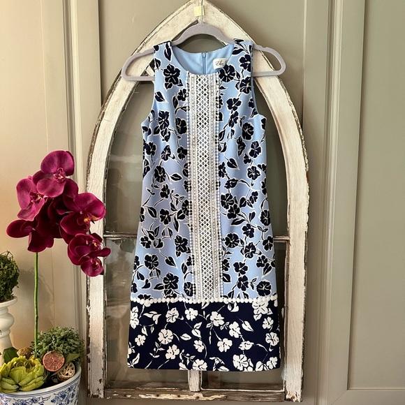 Eliza J Blue Sleeveless Dress - Picture 2 of 8